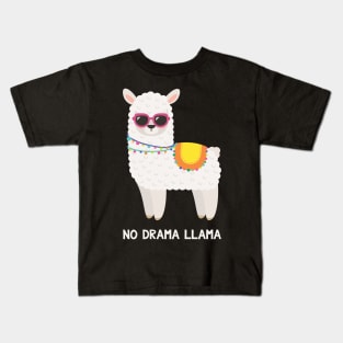 No Drama Llama - Funny Saying Llama Kids T-Shirt